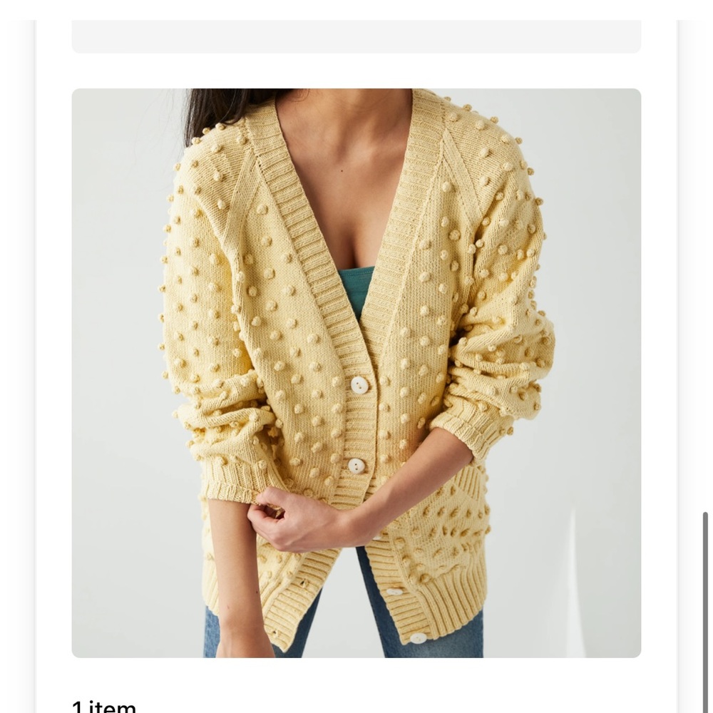 Misha & Puff cotton popcorn cardigan